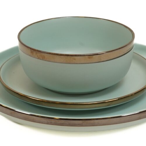 סט צלחות קרמיקה 18חלקים - טורקיז